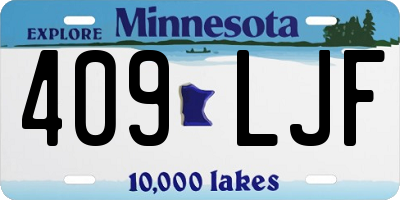 MN license plate 409LJF