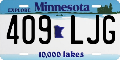MN license plate 409LJG