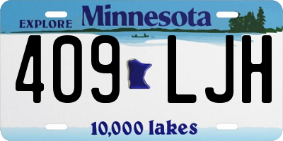 MN license plate 409LJH