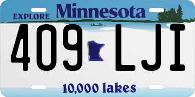 MN license plate 409LJI