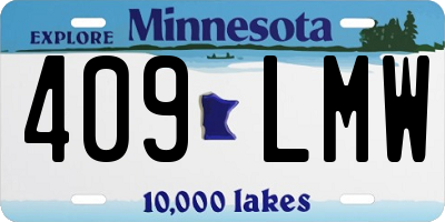 MN license plate 409LMW
