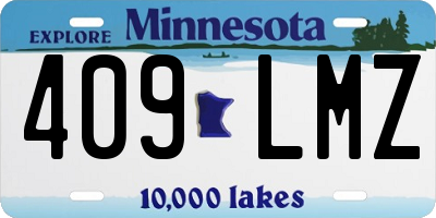 MN license plate 409LMZ
