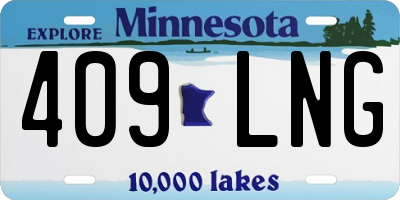 MN license plate 409LNG