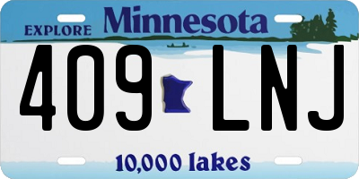 MN license plate 409LNJ