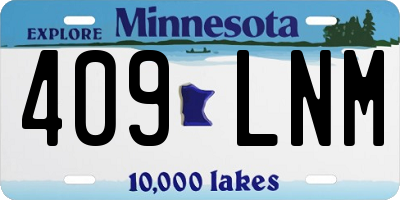 MN license plate 409LNM