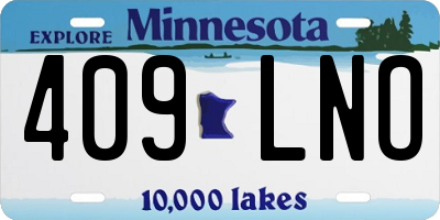 MN license plate 409LNO