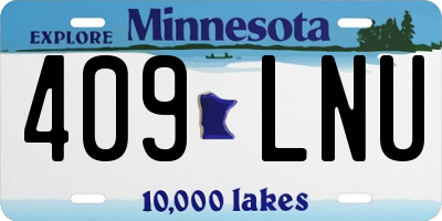MN license plate 409LNU