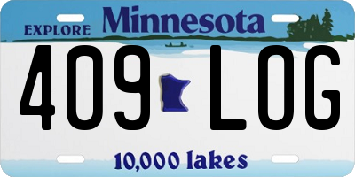 MN license plate 409LOG
