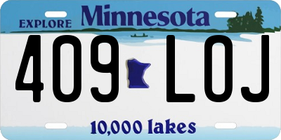 MN license plate 409LOJ