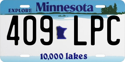 MN license plate 409LPC