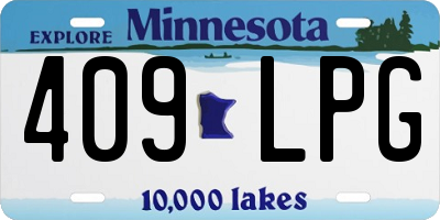 MN license plate 409LPG