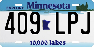 MN license plate 409LPJ