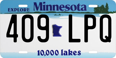 MN license plate 409LPQ