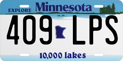 MN license plate 409LPS