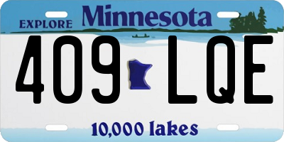 MN license plate 409LQE