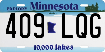 MN license plate 409LQG