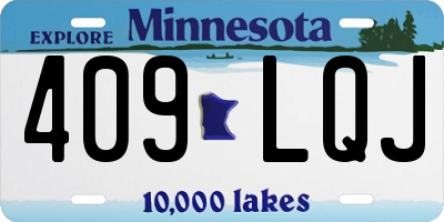 MN license plate 409LQJ