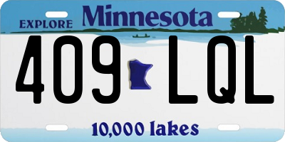 MN license plate 409LQL