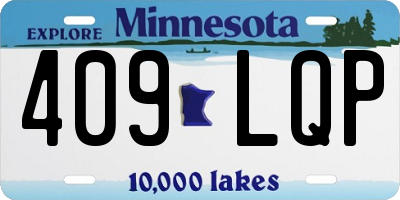 MN license plate 409LQP