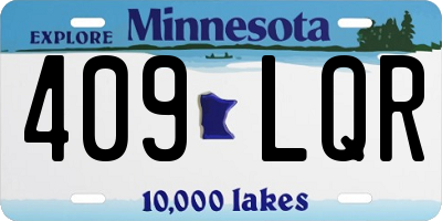 MN license plate 409LQR