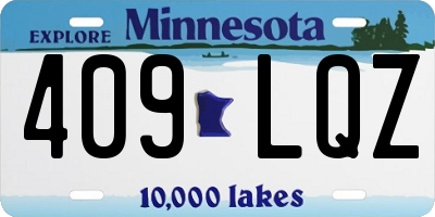 MN license plate 409LQZ