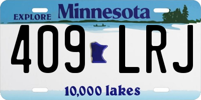 MN license plate 409LRJ