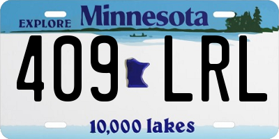 MN license plate 409LRL