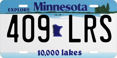 MN license plate 409LRS