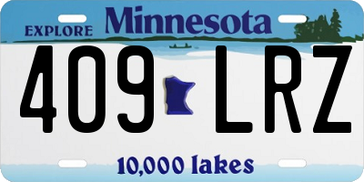 MN license plate 409LRZ