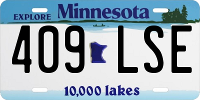 MN license plate 409LSE
