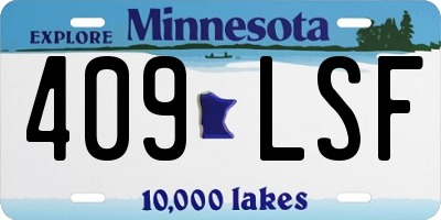 MN license plate 409LSF