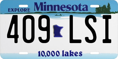 MN license plate 409LSI