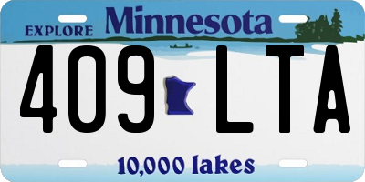 MN license plate 409LTA