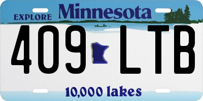 MN license plate 409LTB