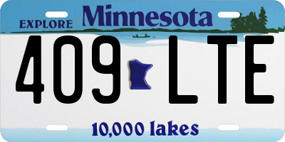 MN license plate 409LTE