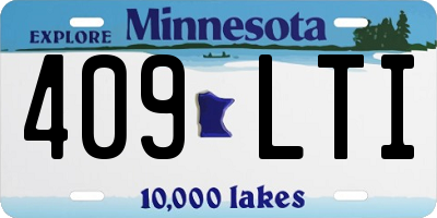 MN license plate 409LTI