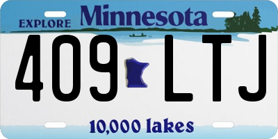 MN license plate 409LTJ