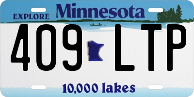 MN license plate 409LTP