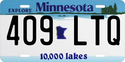 MN license plate 409LTQ