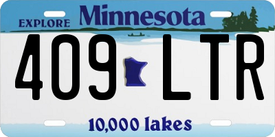 MN license plate 409LTR