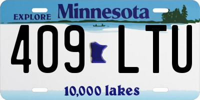 MN license plate 409LTU