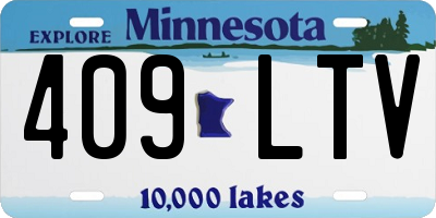 MN license plate 409LTV
