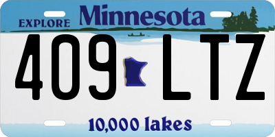 MN license plate 409LTZ