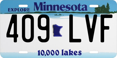 MN license plate 409LVF