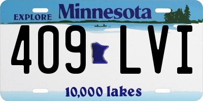 MN license plate 409LVI