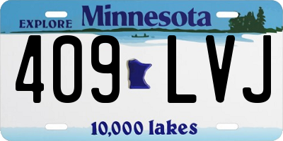 MN license plate 409LVJ