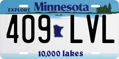 MN license plate 409LVL