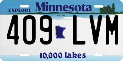 MN license plate 409LVM