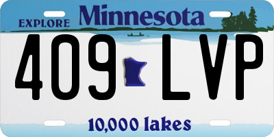 MN license plate 409LVP