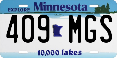 MN license plate 409MGS